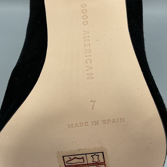 NEW Good American Women’s Scandal Lace Up High Heel Booties Black Size 7 - Picture 5 of 10